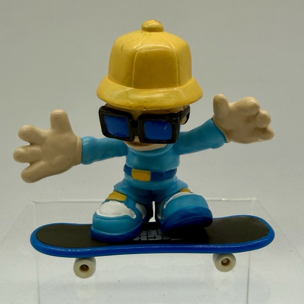 Tech Deck Turbo 2004 X Concepts Bendy Arms‎ Magnet Feet Blue Board
